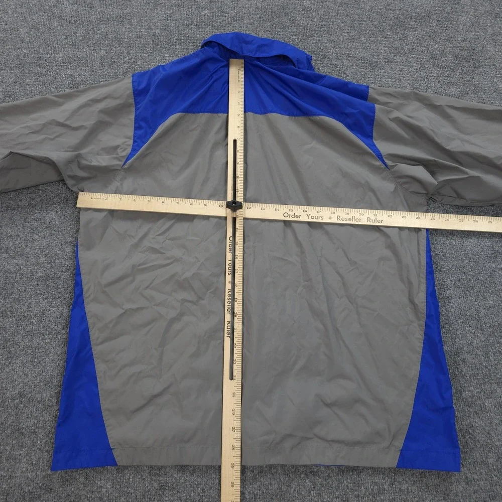 Kansas‎ Jayhawks Jacket Mens Large Gray NCAA Football Columbia Full Zip Hooded